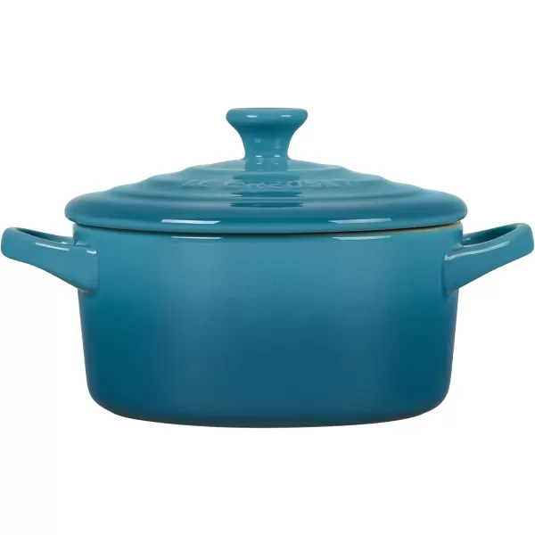 imageLe Creuset Stoneware Mini Round Cocotte 8 oz FlameCaribbean