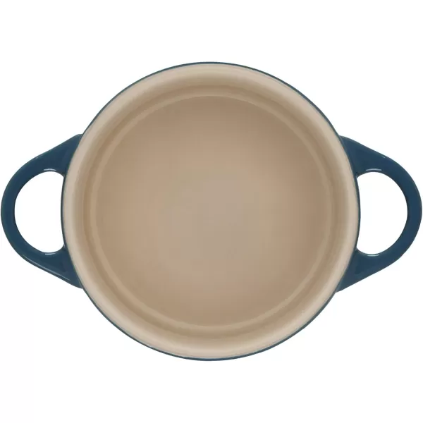 imageLe Creuset Stoneware Mini Round Cocotte 8 oz FlameDeep Teal