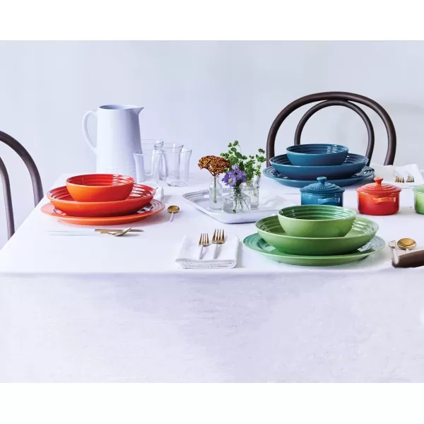 imageLe Creuset Stoneware Mini Round Cocotte 8 oz FlameDeep Teal