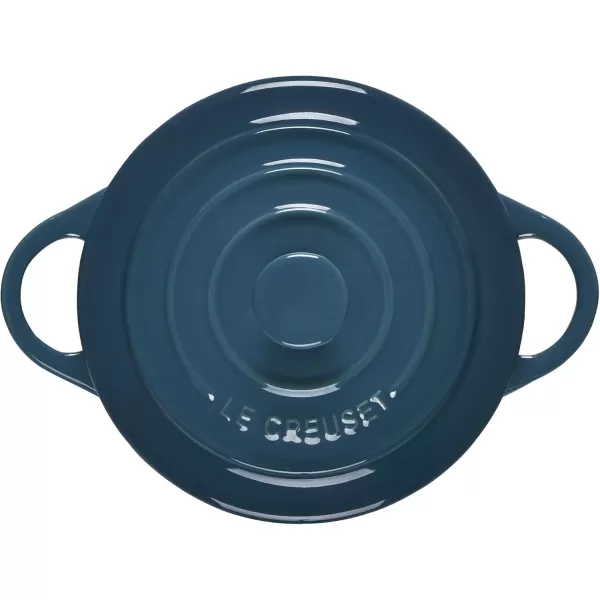 imageLe Creuset Stoneware Mini Round Cocotte 8 oz FlameDeep Teal