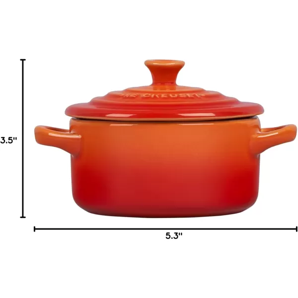 imageLe Creuset Stoneware Mini Round Cocotte 8 oz FlameFlame