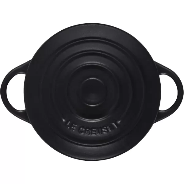 imageLe Creuset Stoneware Mini Round Cocotte 8 oz FlameLicorice