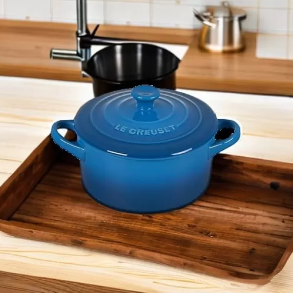 imageLe Creuset Stoneware Mini Round Cocotte 8 oz FlameMarseille
