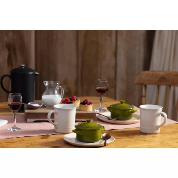 imageLe Creuset Stoneware Mini Round Cocotte 8 oz FlameOlive