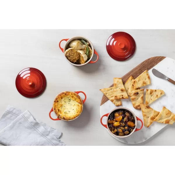 imageLe Creuset Stoneware Mini Round Cocotte 8 oz FlameOyster