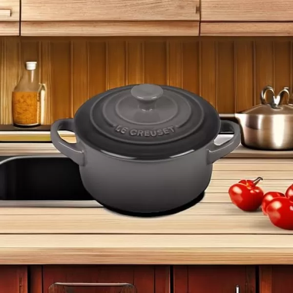 imageLe Creuset Stoneware Mini Round Cocotte 8 oz FlameOyster