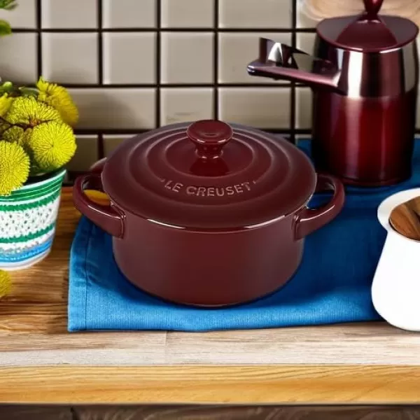 imageLe Creuset Stoneware Mini Round Cocotte 8 oz FlameRhone