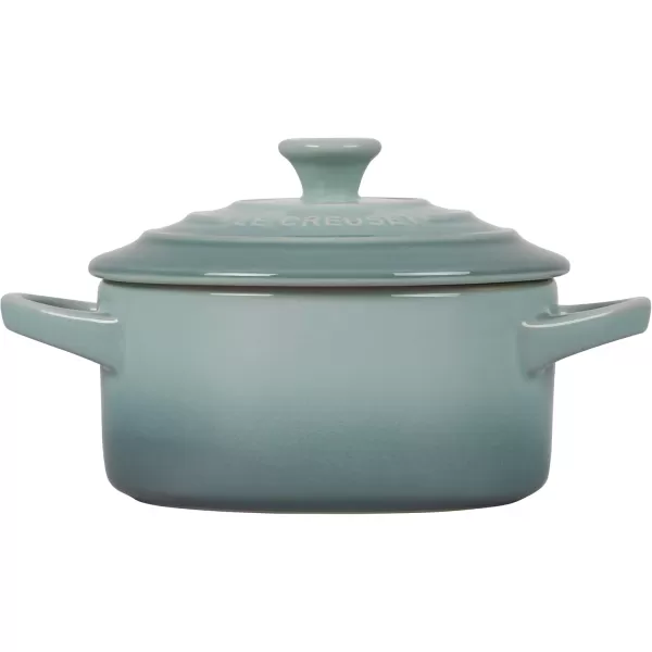 imageLe Creuset Stoneware Mini Round Cocotte 8 oz FlameSea Salt