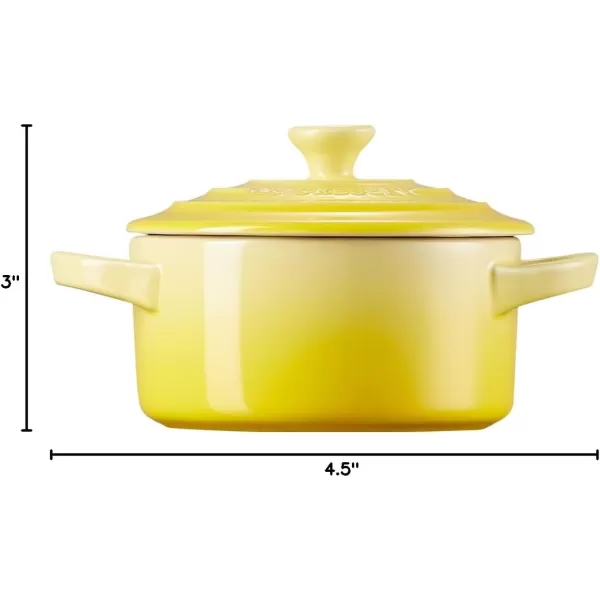 imageLe Creuset Stoneware Mini Round Cocotte 8 oz FlameSoleil