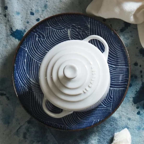 imageLe Creuset Stoneware Mini Round Cocotte 8 oz FlameWhite