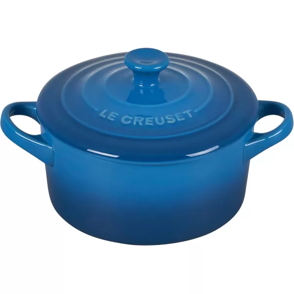 imageLe Creuset Stoneware Set of 4 Mini Cocottes with Cookbook 8 oz each CeriseMarseille