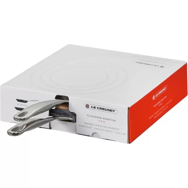 imageLe Creuset Toughened Nonstick PRO Cookware Set 2 pc 8quot ampamp 10quot Fry PanGraySmall