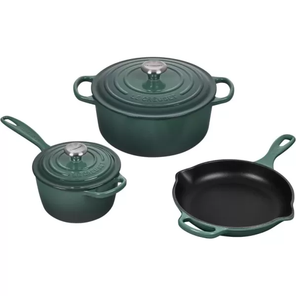 imageLe Creuset Enameled Cast Iron Signature Cookware Set 5 pc  WhiteArtichaut