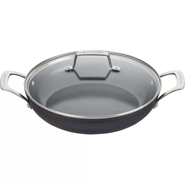 imageLe Creuset Essential Nonstick Ceramic Shallow Braiser with Glass Lid 35 qt