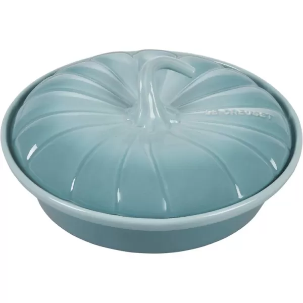 imageLe Creuset Stoneware Figural Pumpkin Baker with Lid 9quot MeringueSea Salt