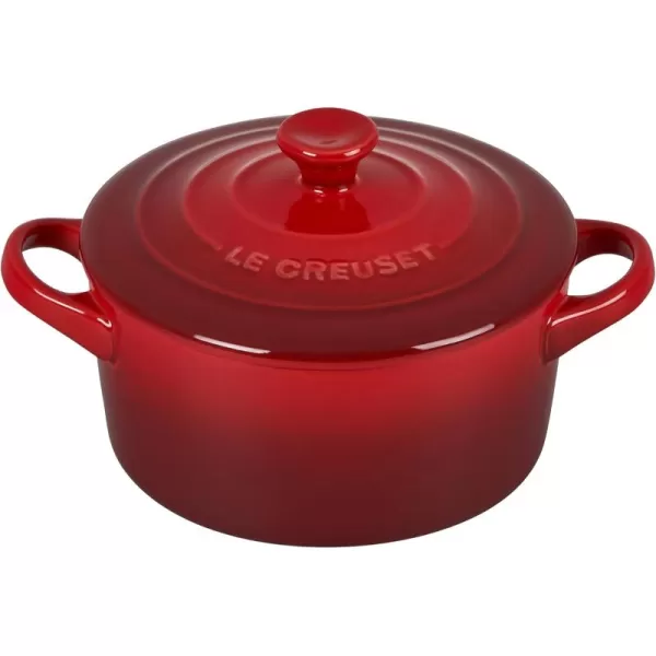 imageLe Creuset Stoneware Mini Round Cocotte 8 oz FlameCerise