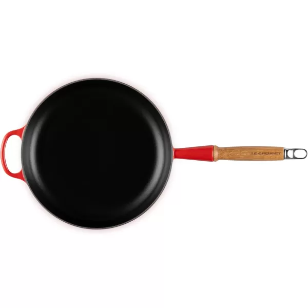 imageLe Creuset Enameled Cast Iron Alpine Wood Handle Fry Pan 1025quot LicoriceCerise