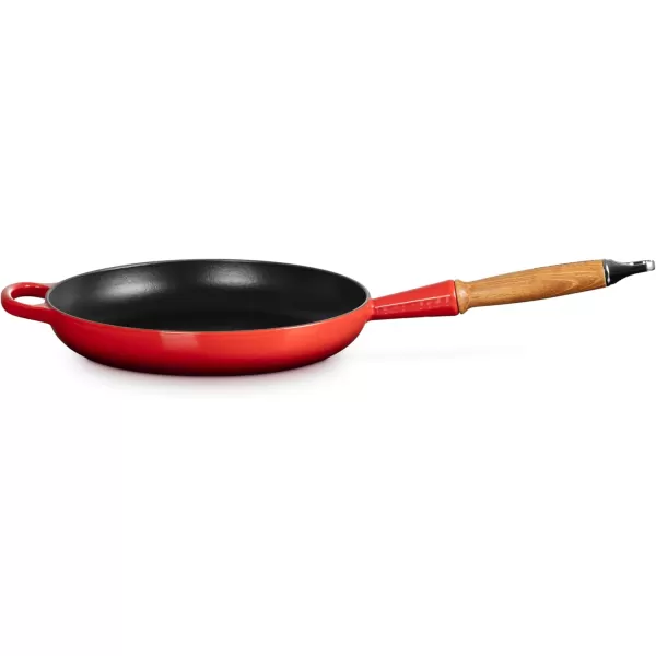 imageLe Creuset Enameled Cast Iron Alpine Wood Handle Fry Pan 1025quot LicoriceCerise