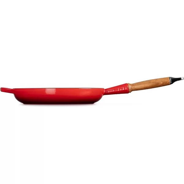 imageLe Creuset Enameled Cast Iron Alpine Wood Handle Fry Pan 1025quot LicoriceCerise