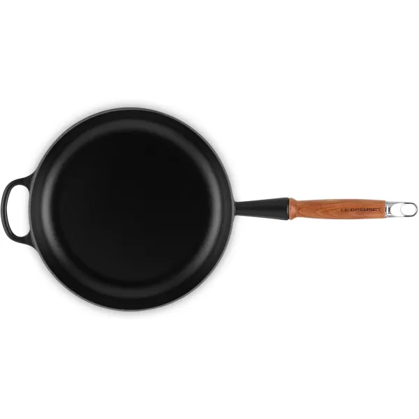 imageLe Creuset Enameled Cast Iron Alpine Wood Handle Fry Pan 1025quot LicoriceLicorice