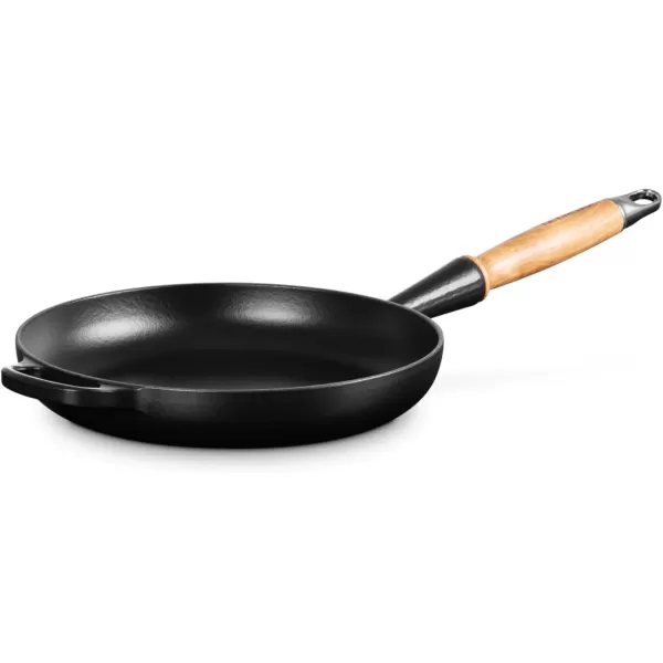 imageLe Creuset Enameled Cast Iron Alpine Wood Handle Fry Pan 1025quot LicoriceLicorice