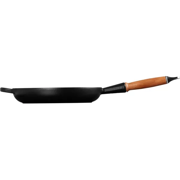 imageLe Creuset Enameled Cast Iron Alpine Wood Handle Fry Pan 1025quot LicoriceLicorice