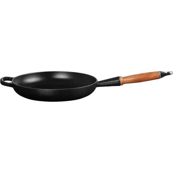 imageLe Creuset Enameled Cast Iron Alpine Wood Handle Fry Pan 1025quot LicoriceLicorice