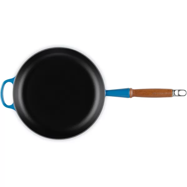 imageLe Creuset Enameled Cast Iron Alpine Wood Handle Fry Pan 1025quot LicoriceMarseille