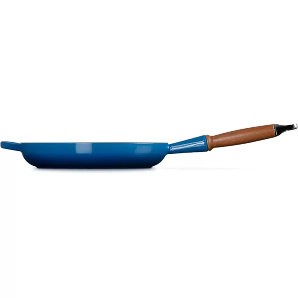 imageLe Creuset Enameled Cast Iron Alpine Wood Handle Fry Pan 1025quot LicoriceMarseille