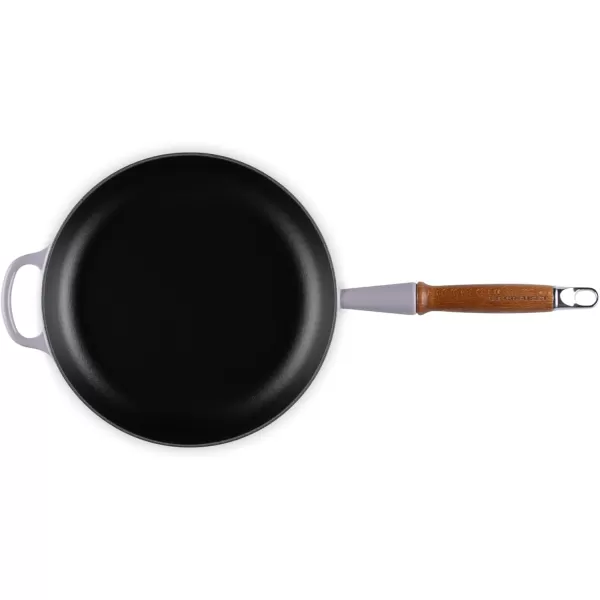 imageLe Creuset Enameled Cast Iron Alpine Wood Handle Fry Pan 1025quot LicoriceShallot