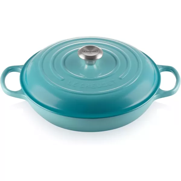 imageLe Creuset Enameled Cast Iron Signature Braiser 35 qt MarbleCaribbean