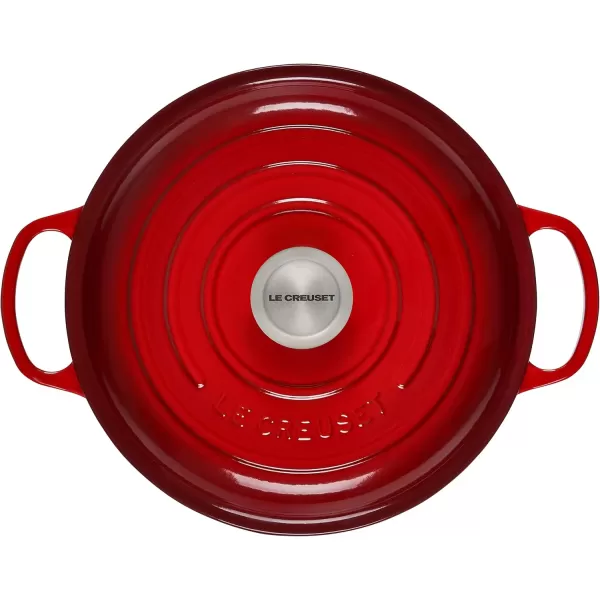 imageLe Creuset Enameled Cast Iron Signature Braiser 35 qt MarbleCerise