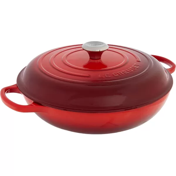 imageLe Creuset Enameled Cast Iron Signature Braiser 35 qt MarbleCerise