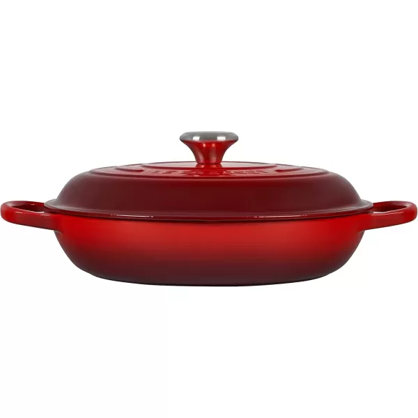imageLe Creuset Enameled Cast Iron Signature Braiser 35 qt MarbleCerise