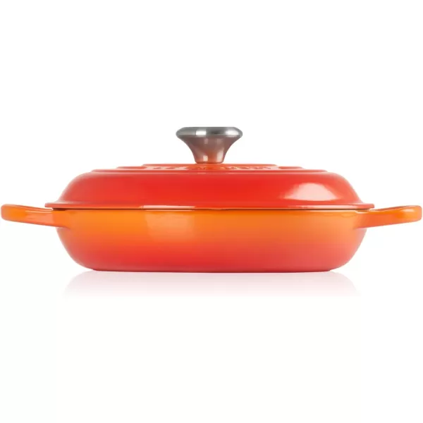 imageLe Creuset Enameled Cast Iron Signature Braiser 35 qt MarbleFlame