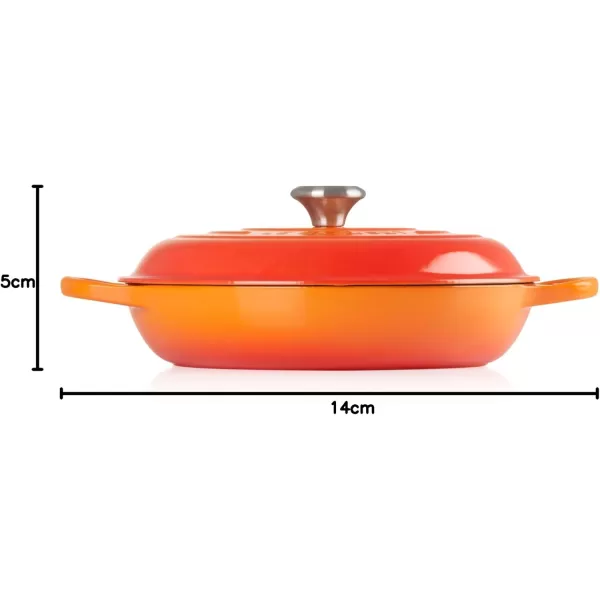 imageLe Creuset Enameled Cast Iron Signature Braiser 35 qt MarbleFlame