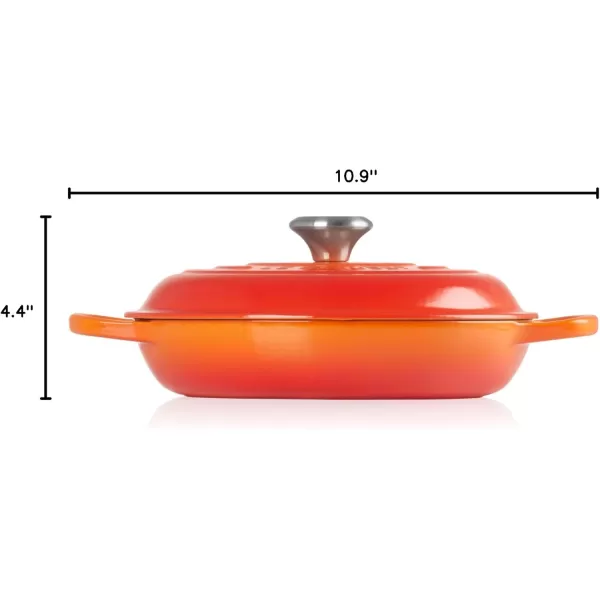 imageLe Creuset Enameled Cast Iron Signature Braiser 35 qt MarbleFlame