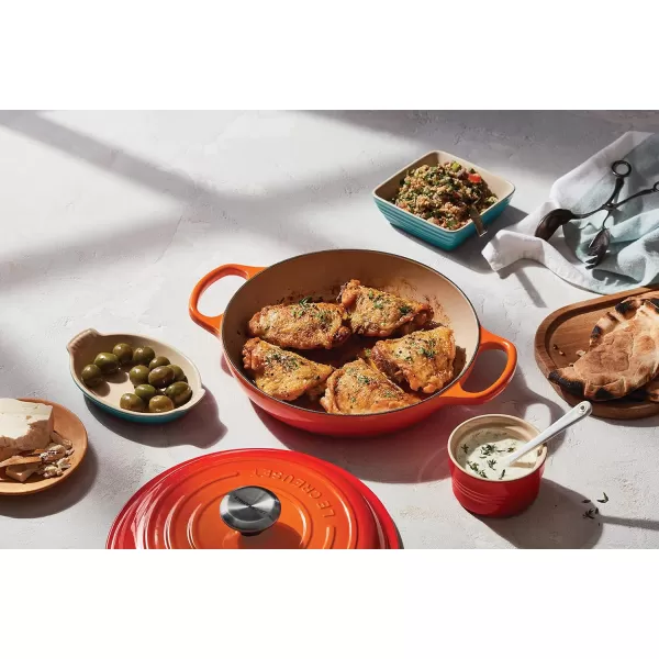imageLe Creuset Enameled Cast Iron Signature Braiser 35 qt MarbleFlame