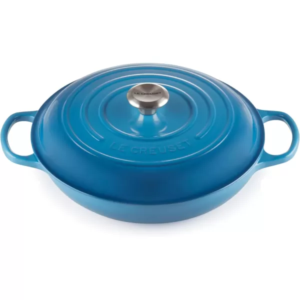 imageLe Creuset Enameled Cast Iron Signature Braiser 35 qt MarbleMarseille