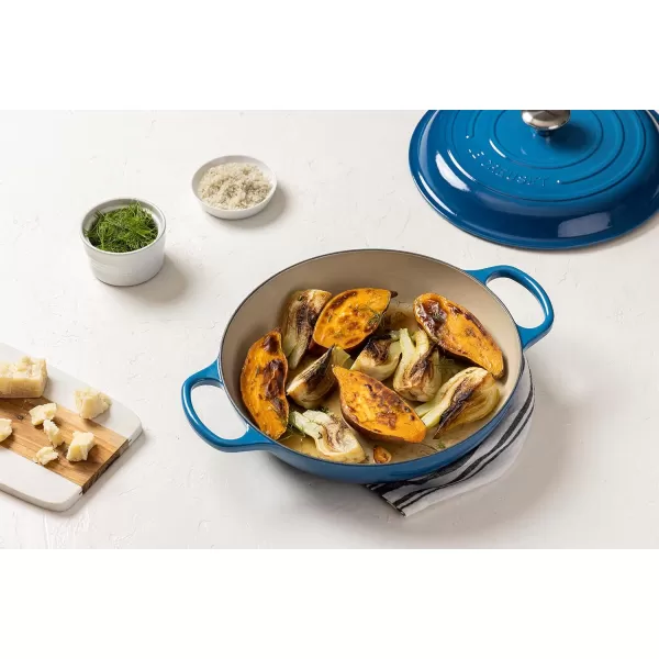 imageLe Creuset Enameled Cast Iron Signature Braiser 35 qt MarbleMarseille