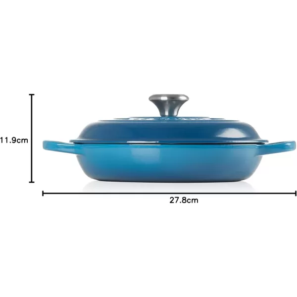 imageLe Creuset Enameled Cast Iron Signature Braiser 35 qt MarbleMarseille