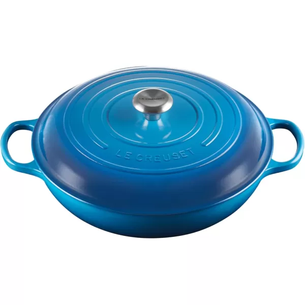 imageLe Creuset Enameled Cast Iron Signature Braiser 35 qt MarbleMarseille