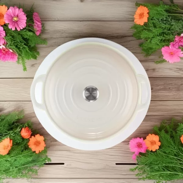 imageLe Creuset Enameled Cast Iron Signature Braiser 35 qt MarbleMeringue