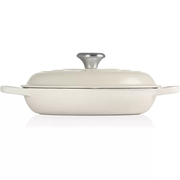 imageLe Creuset Enameled Cast Iron Signature Braiser 35 qt MarbleMeringue