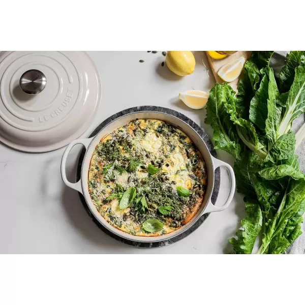 imageLe Creuset Enameled Cast Iron Signature Braiser 35 qt MarbleMeringue