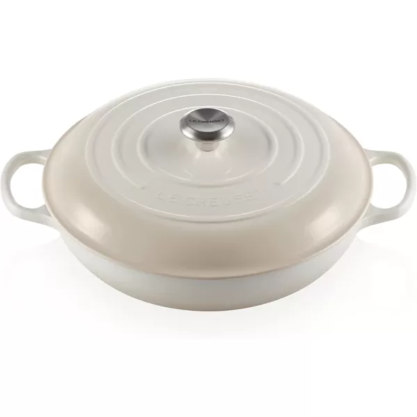 imageLe Creuset Enameled Cast Iron Signature Braiser 35 qt MarbleMeringue