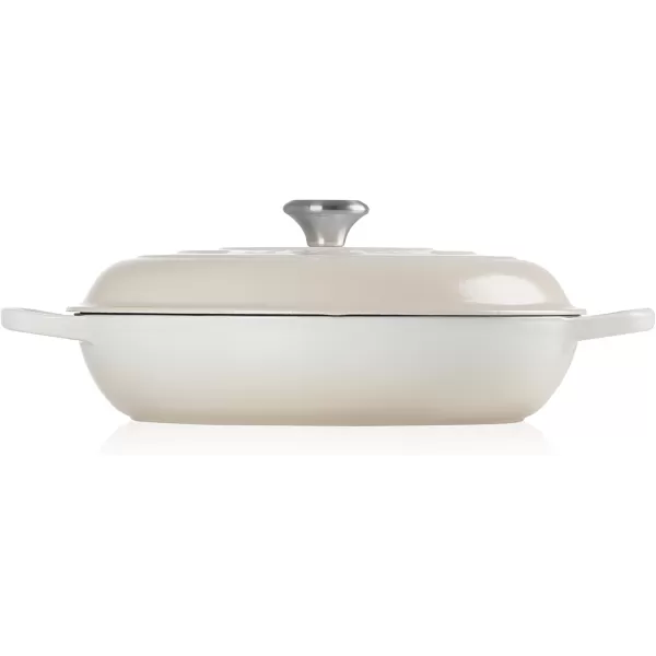 imageLe Creuset Enameled Cast Iron Signature Braiser 35 qt MarbleMeringue