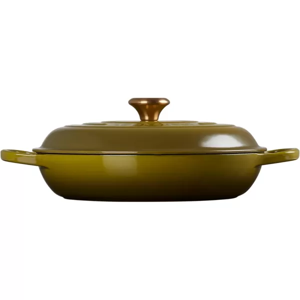 imageLe Creuset Enameled Cast Iron Signature Braiser 35 qt MarbleOlive