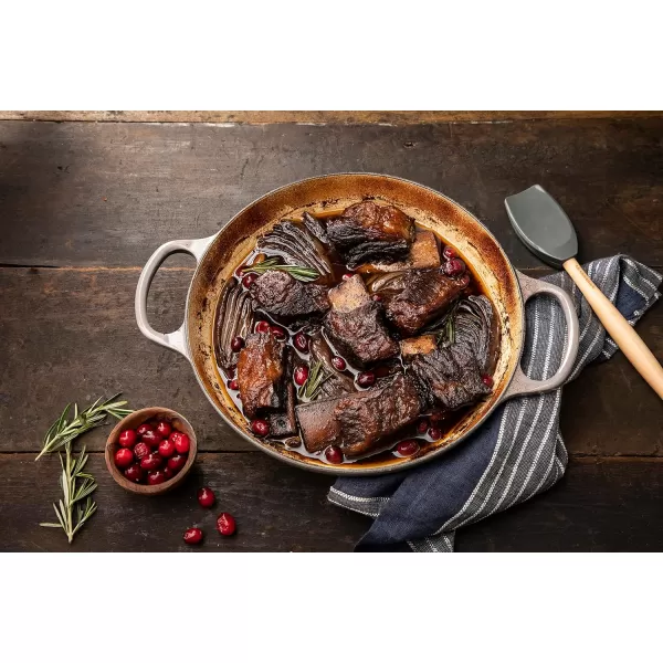 imageLe Creuset Enameled Cast Iron Signature Braiser 35 qt MarbleOyster