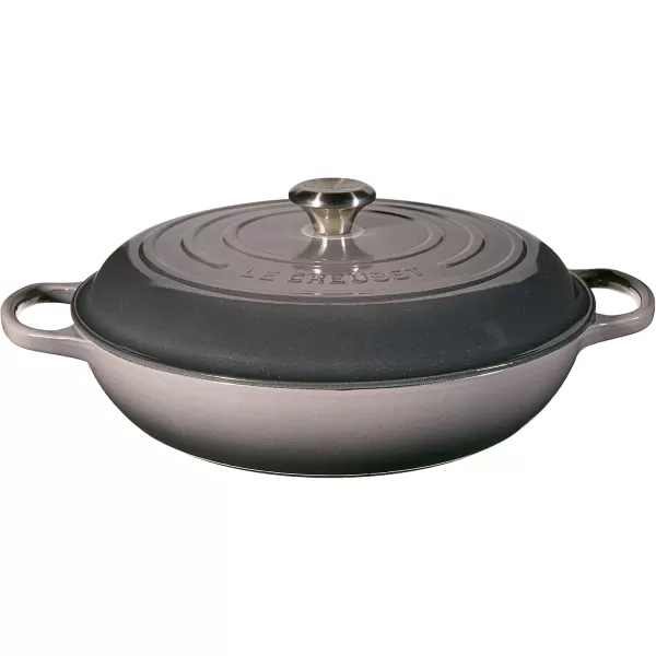 imageLe Creuset Enameled Cast Iron Signature Braiser 35 qt MarbleOyster
